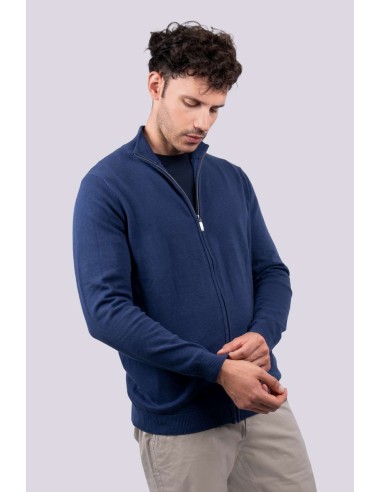 LEE-LE970-MEN’S FULL ZIP CARDIGAN FINE GAUGE COTTON
